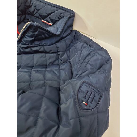 Tommy Hilfiger Jacket Womens XL Navy Blue Quilted Zip Classic Casual - Picture 9 of 11